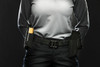 Black Pistol Belt Pouch worn on person