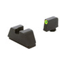 AmeriGlo GL611 XL tall optic and suppressor height sights for Glock with green tritium front and black rear.