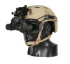 Ops-Core STEP-IN® Visor – Black with Clear Tint, low-profile ballistic protection, fits behind NVGs, adjustable bungees