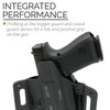 Tenicor ARX LUX OWB holster for Glock 19/45 right hand black, low profile with light support