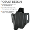 Tenicor ARX SOL OWB holster Glock 19/45, 17/47 w/ X300, right hand, black, low profile design