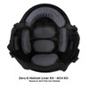 Zero G helmet liner kit installed in ACH full cut helmet, showing pad layout and fit