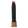 SIG SAUER P320 9mm 21-round M17/M18 magazine with coyote brown baseplate, fits full-size P320 pistols