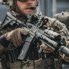 Unity Tactical FAST Micro mount with BUIS, 2.26-inch centerline for Aimpoint Micro optics on rifle