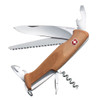 Victorinox Ranger 55 Wood pocket knife with walnut scales, 10-function Swiss multi-tool, boxed