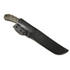 Winkler Knives WK Operator Knife with sculpted handle and leather sheath, Multicam G10