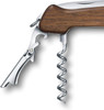 Victorinox Wine Master walnut pocket knife with leather pouch, corkscrew and foil cutter