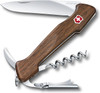 Victorinox Wine Master walnut pocket knife with leather pouch, corkscrew and foil cutter