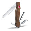 Victorinox Wine Master walnut pocket knife with leather pouch, corkscrew and foil cutter