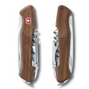 Victorinox Wine Master walnut pocket knife with leather pouch, corkscrew and foil cutter
