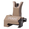 Troy Front Folding BattleSight M4 in FDE, durable flip-up iron sight for rifles, quick deploy design