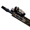 Unity Tactical TAPS DBAL Cable Switch connected and mounted on rifle rail