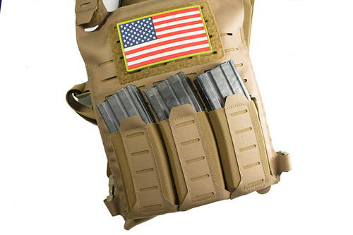 Triple Stackable MOLLE Mag Pouch on Platecarrier
