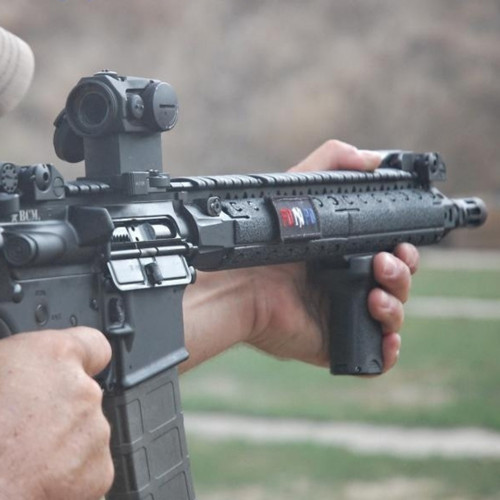 BCM Gunfighter Vertical Grip Short mounted on tactical AR-style rifle