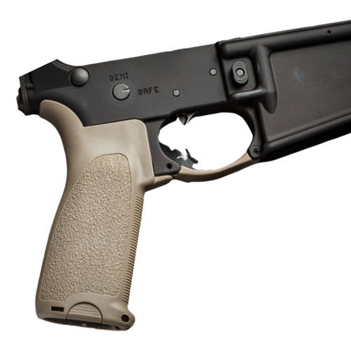 BCM Gunfighter Grip Mod 3 installed on AR-style lower receiver frame
