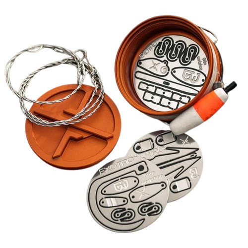 Exotac reelKIT stackable survival inserts for xREEL with fishing tools