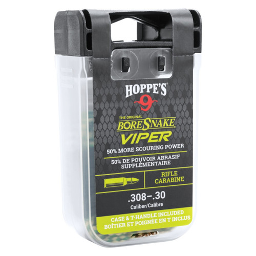 Hoppe's BoreSnake Viper Den rifle bore cleaner for .308/.30 caliber with pull handle case