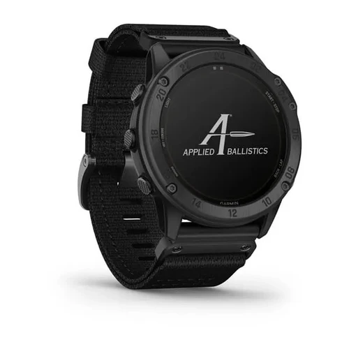 Garmin Tactix Delta Solar smartwatch with AB Elite ballistics, solar charging, tactical features, night vision compatibility, and long battery life