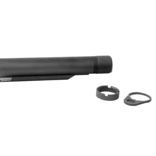 Geissele Premium Mil-Spec Buffer Tube Assembly with Super 42 H1 buffer, black anodized finish