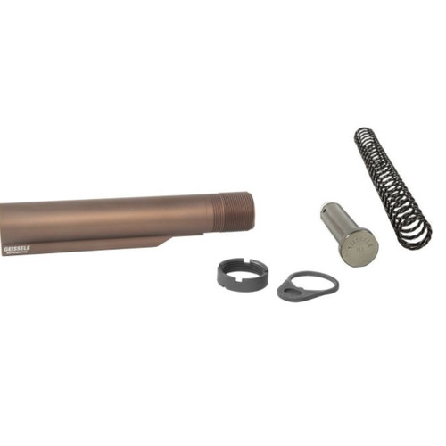 Geissele Premium Mil-Spec Buffer Tube Assembly with Super 42 H2 buffer, DDC anodized finish
