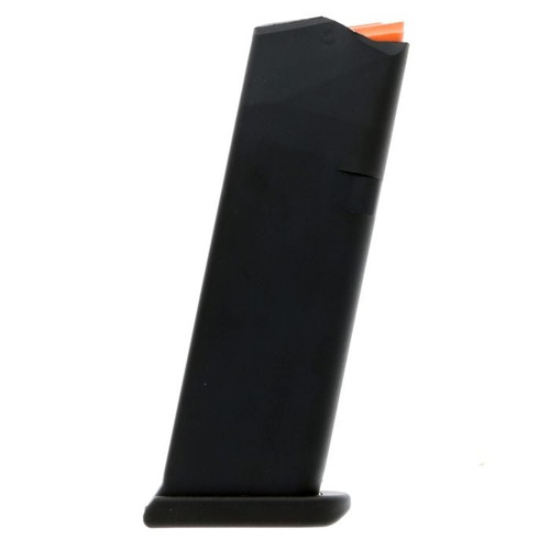 Glock G43X/G48 9x19 10-round OEM factory magazine, black polymer with steel reinforcement