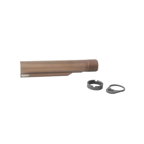 Geissele Automatics Premium MIL-SPEC buffer tube assembly with Super 42 H2 buffer, DDC anodized finish