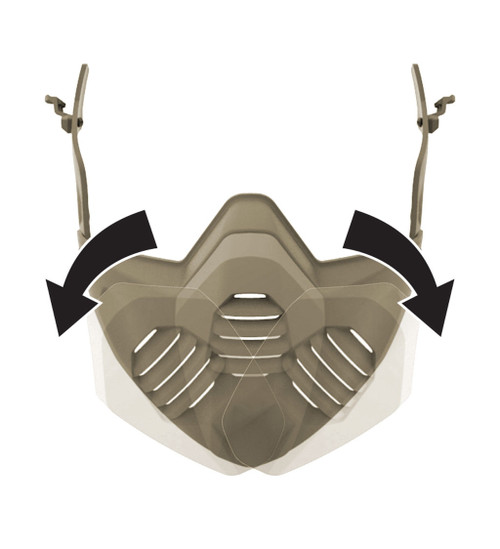 Ops-Core Fast Carbon Composite Mandible – Tan 499, lightweight, vented, enhances protection for SHC FAST Helmets