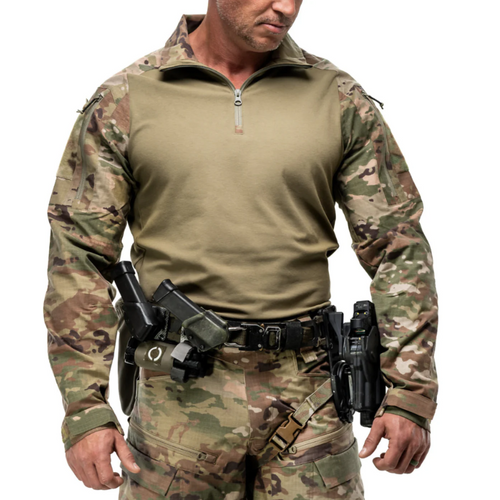 Otte Gear Down Range combat shirt durable stretch NYCO sleeves for tactical use, OCP