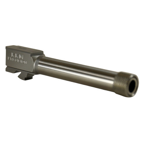 KKM Precision Glock 19 Gen 1–4 9mm match barrel with 1/2×28 threaded muzzle, 4.635″ OAL.