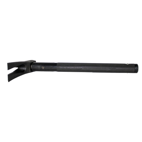 Ruhl Tech Alti Hingebreaker breaching tool with curved pry fork and push-button adjustable handle