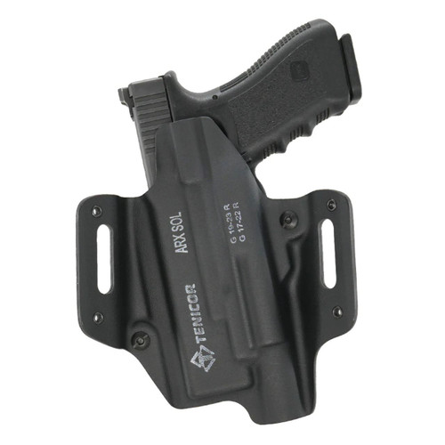 Tenicor ARX SOL OWB holster Glock 19/45, 17/47 w/ X300, right hand, black, low profile design