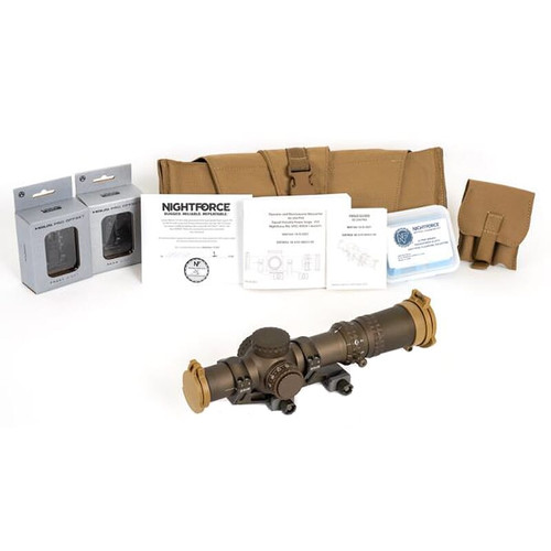 Nightforce ATACR 1‑8x24mm F1 S‑VPS Kit LPVO with TREMOR8 reticle, mount, and accessories