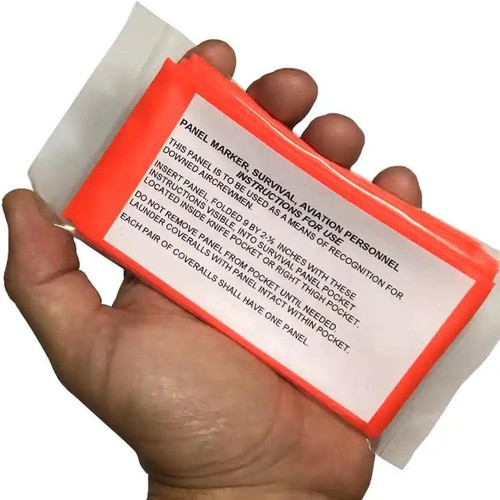 Military rescue signal marker panel folded
