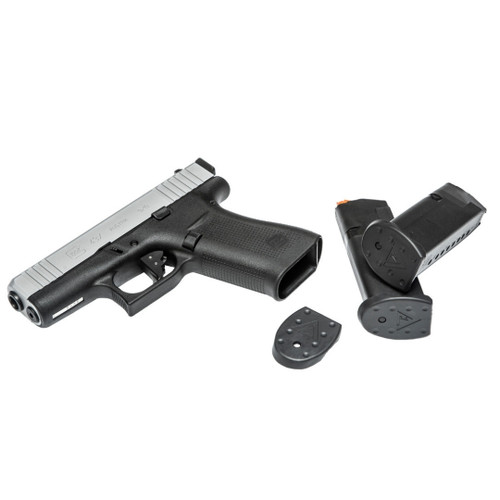 TangoDown Vickers floor plates for Glock 43X/48 VTMFP-008, 9mm mag base, improved grip control