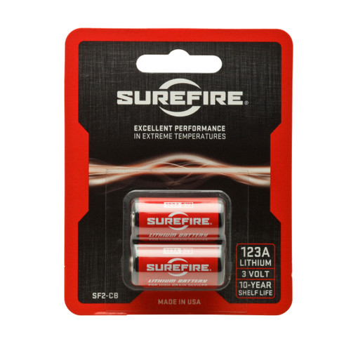 SureFire SFSF2-CB 123A 3V lithium batteries 2-pack for devices
