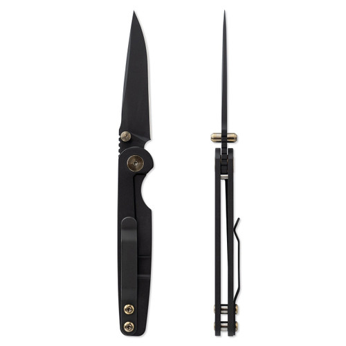 Toor Knives Suitor FL154S Shadow Black folding knife with CPM 154 blade and titanium handle