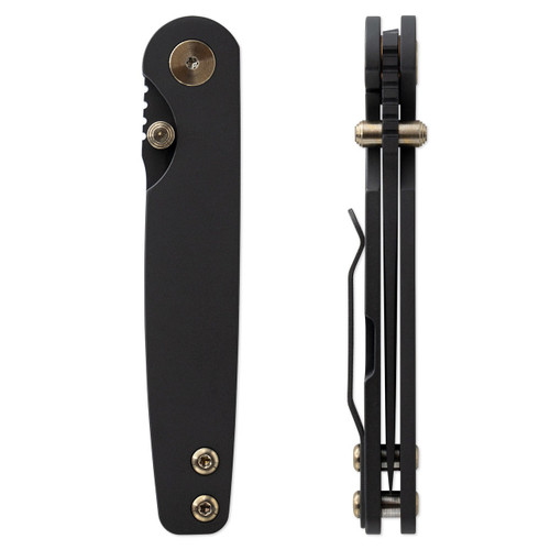Toor Knives Suitor FL154S Shadow Black folding knife with CPM 154 blade and titanium handle