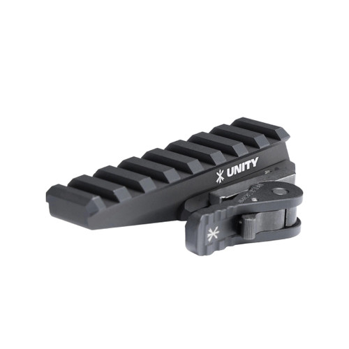 Unity Tactical FAST Optic Riser raising optics to 2.26-inch centerline with rail mount, black