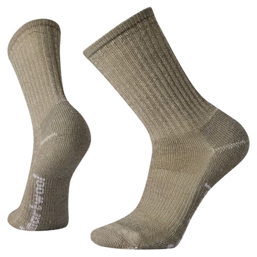 Smartwool Hike Classic Edition Crew Light Cushion Socks – breathable Merino wool comfort for hiking, taupe