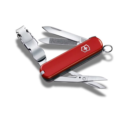 Victorinox Nail Clip 580 Pocket Knife, red, Swiss-made 8-function compact multi-tool