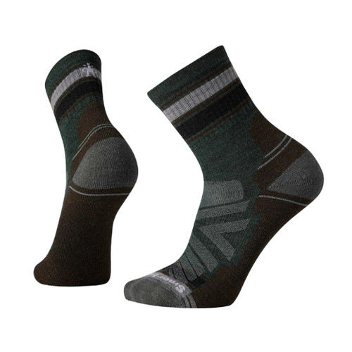 Smartwool Hike Mid Crew Light Cushion Socks, breathable Merino wool hiking socks,  dark sage