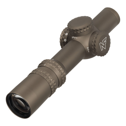 Nightforce ATACR 1‑8x24mm F1 riflescope with FC‑DMx reticle and daylight‑bright illumination, dark earth