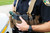 Cop Chest rig LE pistol pouch use