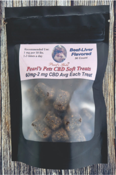 PEARL’S PETS FOR DOGS - SOFT CHEW TREATS  30-90 MG CBD