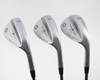 Set of 3 Titleist Vokey Spin Milled Tour Chrome Wedges 