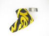 NEW Yes! Blade Putter Headcover and Ball Marker BLACK/YELLOW