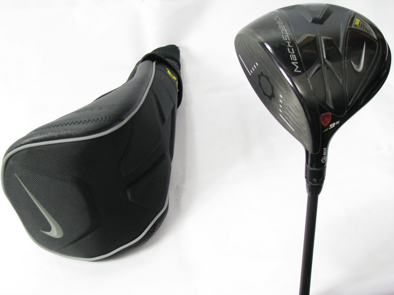 LEFT HAND Nike MachSpeed Black STR8-FIT Driver 9.5* w/ Graphite
