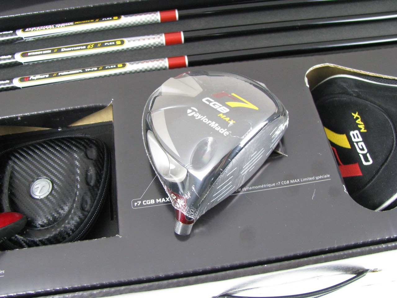 TaylorMade r7 CGB Max Limited Driver Box Set, 3 Stiff Shafts, Weights, 9.5*  Head (Out of Stock)