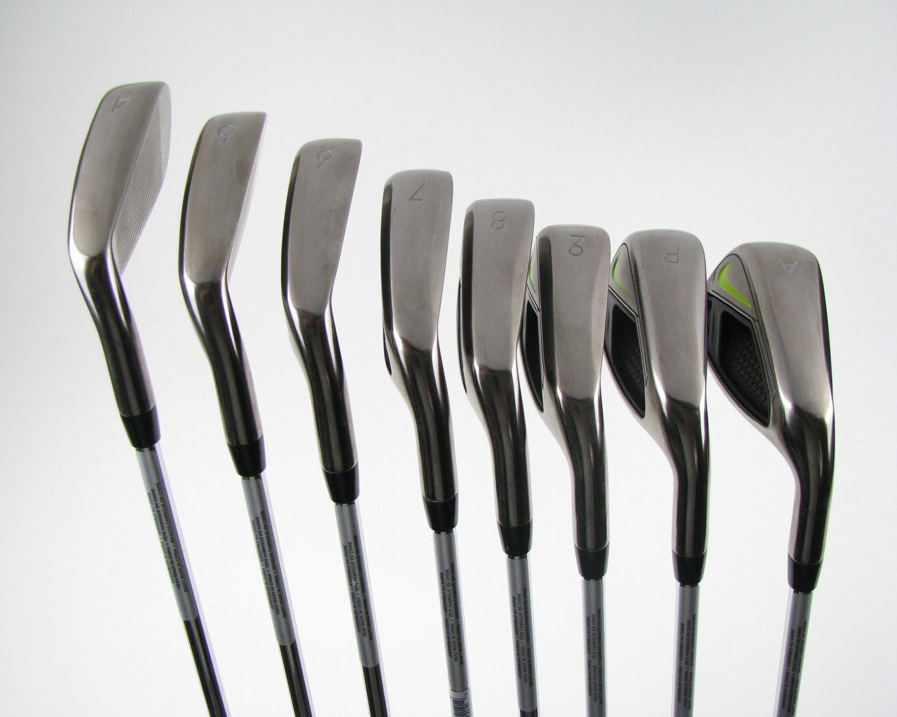 MINT Nike Vapor Fly iron set 4-PW+AW w/ Steel Zip Tip 85 Stiff