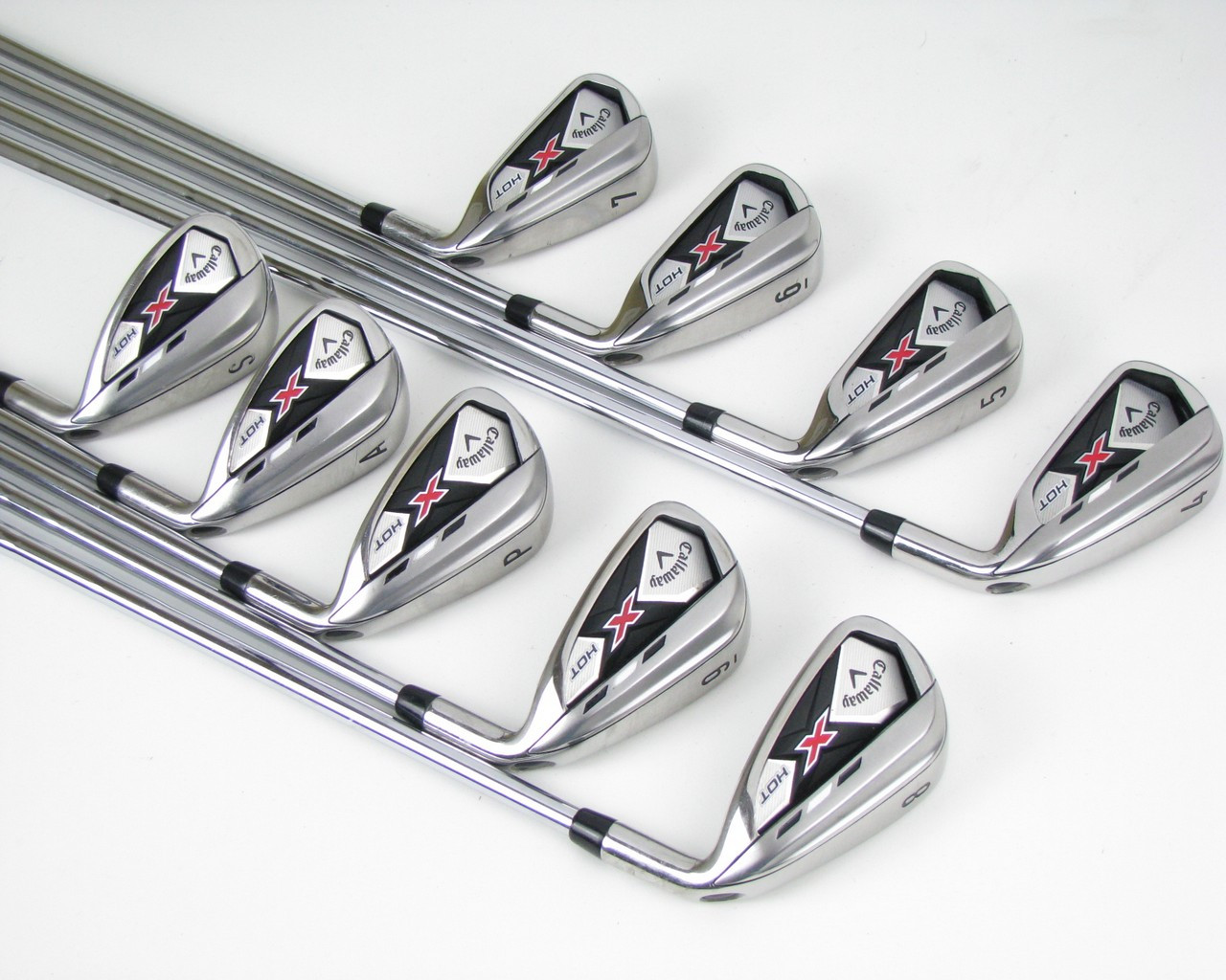 Callaway X Hot iron set 4-PW+AW+SW w/ Steel Speed Step 85 Regular